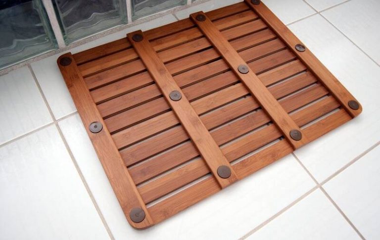 Addilyn Natural Bamboo Bath Rug