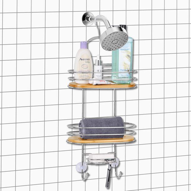 ToiletTree bamboo hanging shower caddy