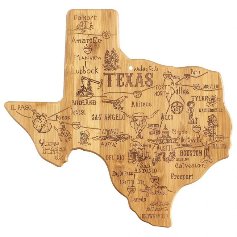 Totally Bamboo Texas-shaped bamboo cutting board