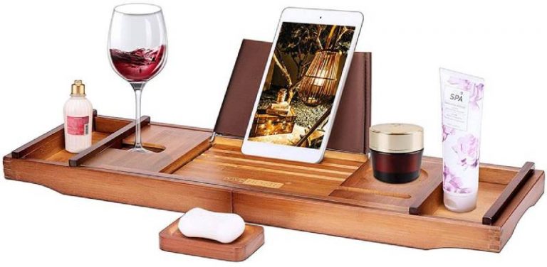 VIVOHOME Expandable 43-Inch Bamboo Bathtub Tray