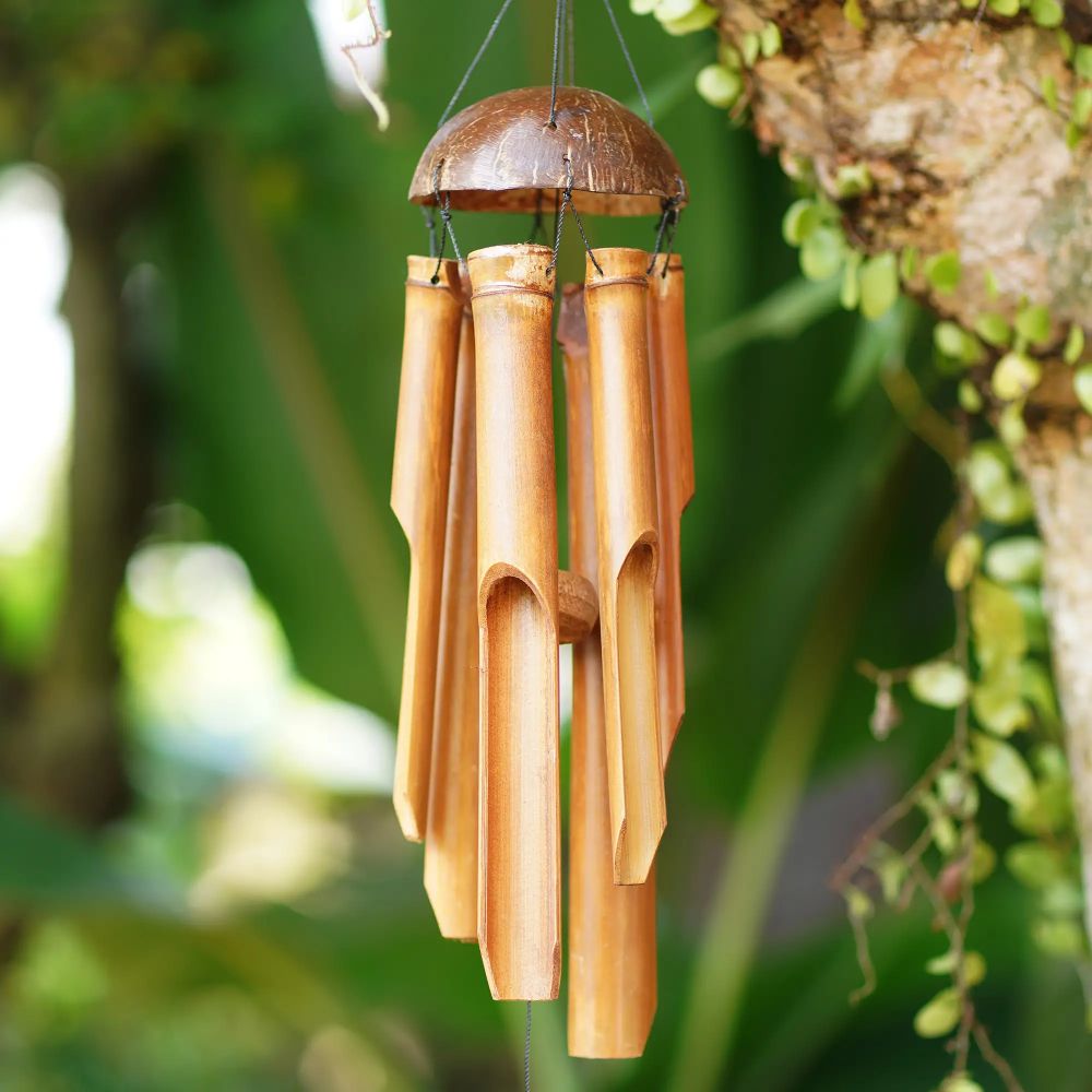 Novica Melody Garden Bamboo Wind Chime Bamboo Goods